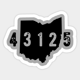 43125 Zip Code Groveport Ohio Sticker